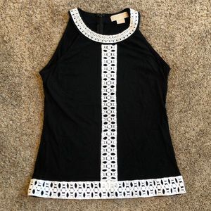 Michael Kors Black/White Sleeveless Top - S/P